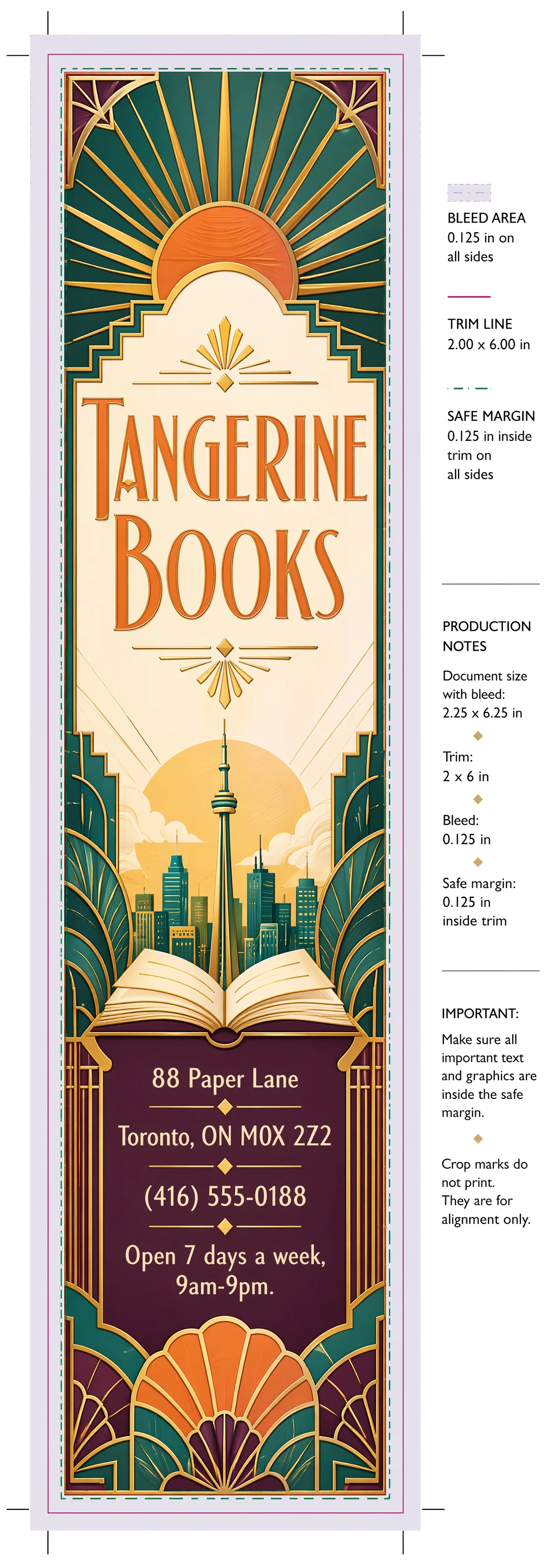 Art Deco Bookmark