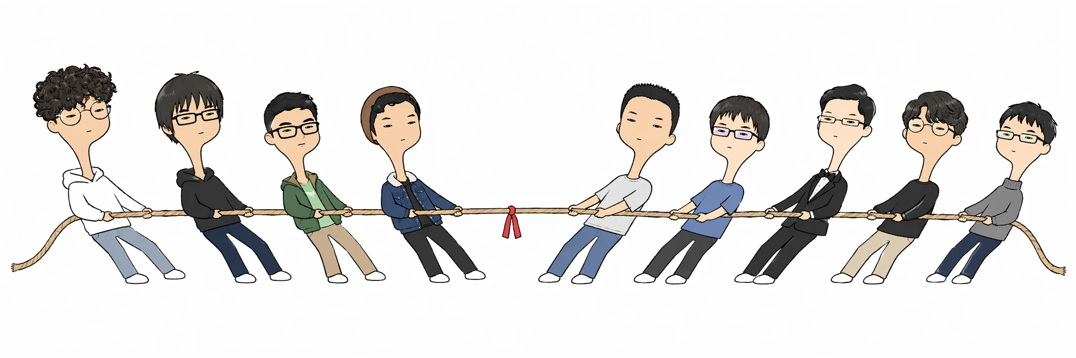 Tug-of-War Caricature