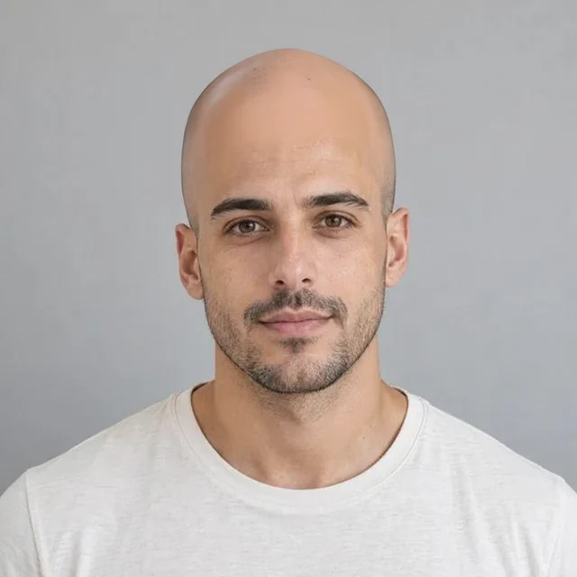 Bald: edited hairstyle