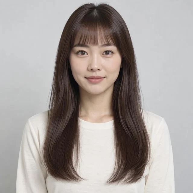 Blunt Bangs: edited hairstyle
