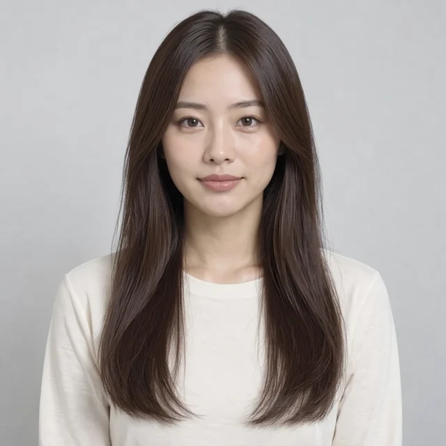 Curtain Bangs: edited hairstyle
