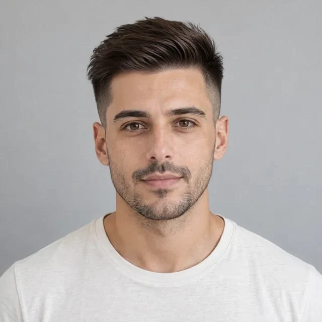 Textured Crop: edited hairstyle