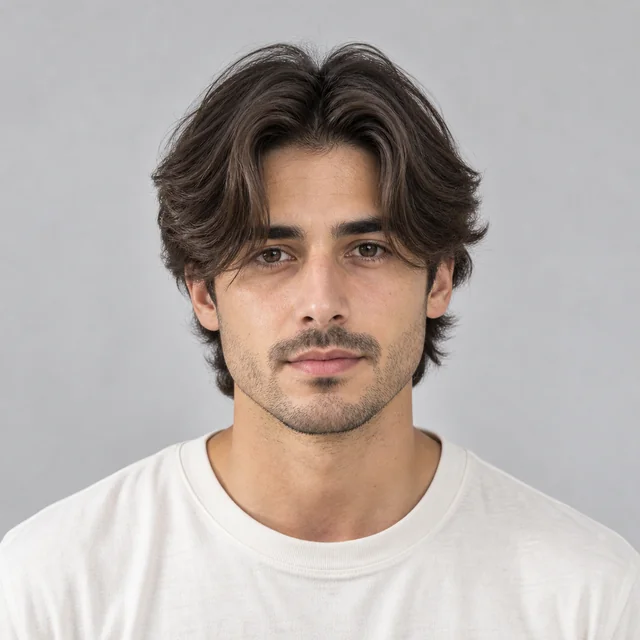 Muestra de peinado Cabello cortina