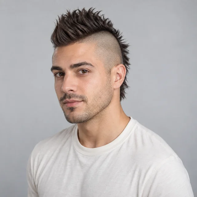 Muestra de peinado Mohawk