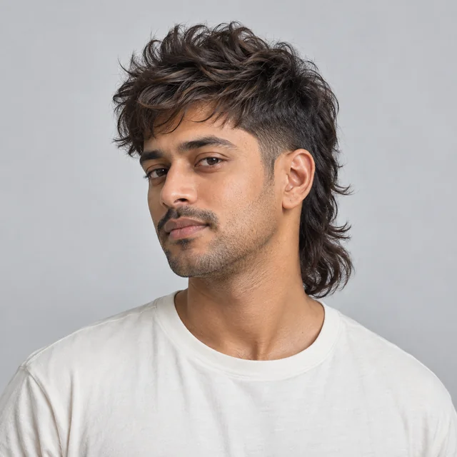 Muestra de peinado Mullet